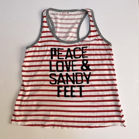 Sundry Red White & Blue Graphic Tank Top size M - Picture 1 of 6